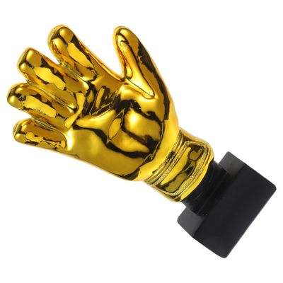 ARTIBETTER Goalkeeper Trophy Cup Golden Resin Award with Base for for School Kindergarten Office Game Prizes and Party Favors Shiny Design