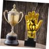 ARTIBETTER Goalkeeper Trophy Cup Golden Resin Award with Base for for School Kindergarten Office Game Prizes and Party Favors Shiny Design view 4