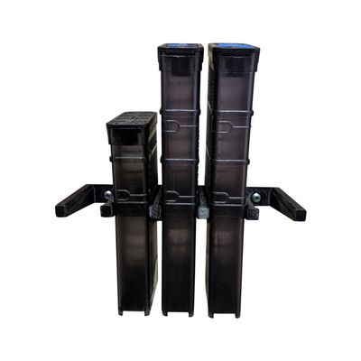 Hammy3DPrints Mount for AR 223/556/300 Lancer Mags - Wall | Magazine Holder Storage Rack (5 Mags, Black)