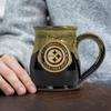 Greater Distance NFL Football Pittsburgh Steelers 14 oz Two-Tone Tall Belly Mug, Handmade Large Ceramic Coffee Mug With Team Logo for True Fans, Premium Deneen Pottery Made in USA view 2