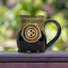 Greater Distance NFL Football Pittsburgh Steelers 14 oz Two-Tone Tall Belly Mug, Handmade Large Ceramic Coffee Mug With Team Logo for True Fans, Premium Deneen Pottery Made in USA view 3