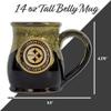 Greater Distance NFL Football Pittsburgh Steelers 14 oz Two-Tone Tall Belly Mug, Handmade Large Ceramic Coffee Mug With Team Logo for True Fans, Premium Deneen Pottery Made in USA view 4