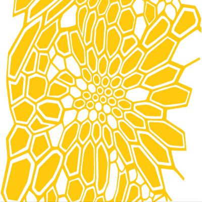 High Heat Distorted Polygon Vinyl Firearm Stencil 8" x 12" for Cerakote and Duracoat