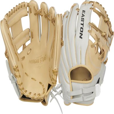 Easton | ELITE SERIES Fastpitch Softball Glove | Morgan Stuart Model | 11.5" | Pro I-Web | Right Hand Throw | Camel / White