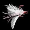 12 Pack - VMC #4 Dressed XRap Treble Hooks - 8651 TR/DT/RW - Tin Red and White view 1