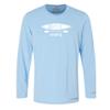 Life Unplugged Kayak Unplug Long Sleeve Shirt Mens & Womens Poly Spandex High Performance Longsleeve with UPF 50 (Blue Mist, M) view 1