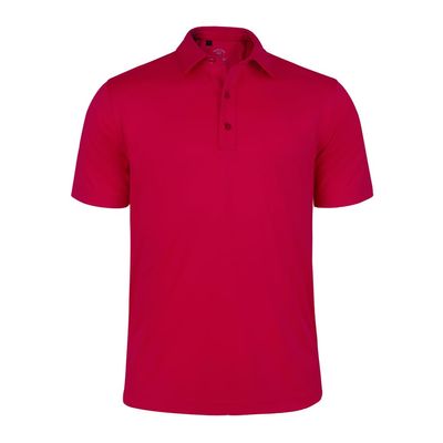 Monterey Club Men's Solid Tailored Collar Short Sleeve Polo Shirt #3670 (Venetian Red, Large)
