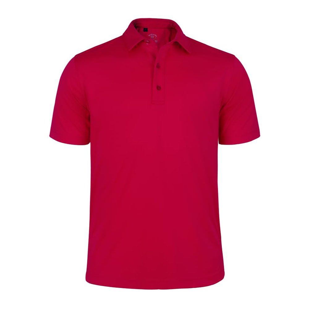 Monterey Club Men's Solid Tailored Collar Short Sleeve Polo Shirt #3670 (Venetian Red, Large)