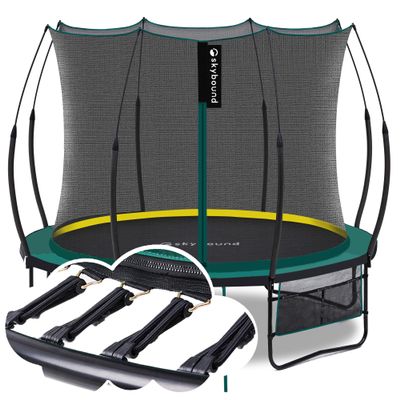 SkyBound 10 FT Springfree Trampoline for Kids and Adults - Springless Trampolines with Enclosure - Recreational Trampolines Bungee Cords - Outdoor Trampoline for Kids - No-Gap Design Zipper System