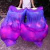 SALFEE 1pair 150 * 90cm Tie Dyeing Fan Belly Dancing Performance Festival Outfit Accessories Dance Fans view 2
