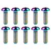 Wanyifa Titanium Ti Water Bottle Cage M5x8 10 12 15mm Bolt Button Head Allen Key Screws Pack of 10 (Rainbow, M5x15mm) view 1
