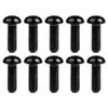 Wanyifa Titanium Ti Water Bottle Cage M5x8 10 12 15mm Bolt Button Head Allen Key Screws Pack of 10 (Black, M5x15mm) view 1