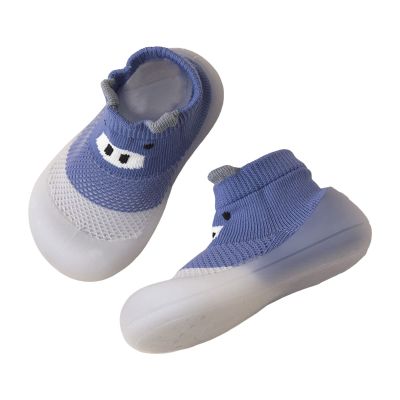 Baby Sock Shoes Infant Boys Girls Socks Shoes Toddler Shoes Floor Socks Shoes Cartoon Breathable (Blue, 8 Toddler)