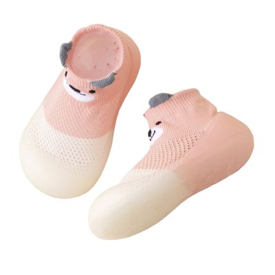 Baby Sock Shoes Infant Boys Girls Socks Shoes Toddler Shoes Floor Socks Shoes Cartoon Breathable (Pink, 5.5 Infant)