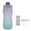 2000ML Large Capacity Water Bottle, Gradient Frosted Water Bottle with Handle Straw Silicone Hose,Sports Water Bottle for Adult and Kids Gym Sports Outdoors(Purple Cover Gradient) view 1