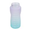 2000ML Large Capacity Water Bottle, Gradient Frosted Water Bottle with Handle Straw Silicone Hose,Sports Water Bottle for Adult and Kids Gym Sports Outdoors(Purple Cover Gradient) view 2
