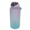 2000ML Large Capacity Water Bottle, Gradient Frosted Water Bottle with Handle Straw Silicone Hose,Sports Water Bottle for Adult and Kids Gym Sports Outdoors(Purple Cover Gradient) view 3