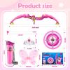 OWNONE 1 Pink Bow and Arrow Set for Girls, LED Light Up Archery Set with 10 Suction Cup Arrows, Target, Fairy Wings & Princess Crown, Birthday Gift Outdoor Toys for Kids Girls Ages 3-12 view 3