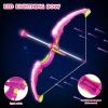 OWNONE 1 Pink Bow and Arrow Set for Girls, LED Light Up Archery Set with 10 Suction Cup Arrows, Target, Fairy Wings & Princess Crown, Birthday Gift Outdoor Toys for Kids Girls Ages 3-12 view 4