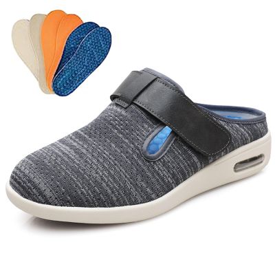 bumuam Women's Walking Shoes with Arch Support,Wide Widths Walking Edema Sneakers Adjustable Strap Easy On/Off with 3 Pairs Insoles Replacement Men 11.5/Women 12.5