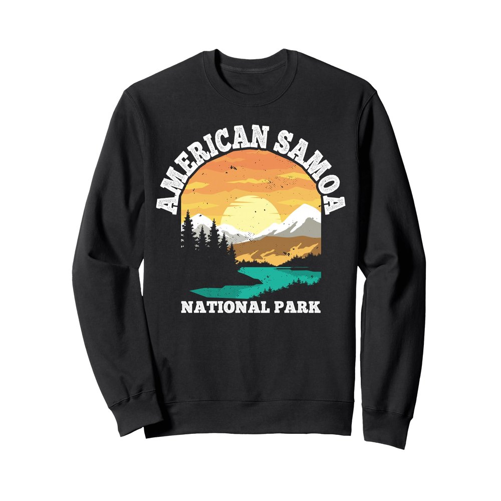 Vintage American Samoa National Park Retro Womens Mens Sweatshirt
