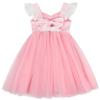 AGQT Tutu Dress for Little Girls Butterfly Sleeveless Tulle Dress Birthday Party Dress Baby Doll Dress Light Pink 6T-7T view 1