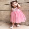 AGQT Tutu Dress for Little Girls Butterfly Sleeveless Tulle Dress Birthday Party Dress Baby Doll Dress Light Pink 6T-7T view 2