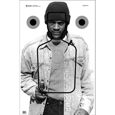 Arizona Dept. of Public Safety TQ-21 Qualification Target (Version 6) Rifles Pistols Arrows Hunting Shooting Range Law Enforcement Training(23 x 35 Inch 50 Pack)