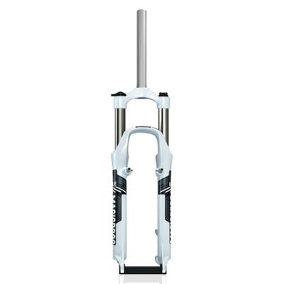 Bikes Suspension Fork 26 Inch Mountain Bicycle Front Fork 100mm Travel Aluminum Alloy Mechanical Fork 1 1/8 Straight Tube Shoulder Control QR 9mm Disc/V Brake ( Color : White 26in , Size : GRAY A )