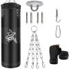 ZERUIDM Hanging Punching Bag Set Unfilled, Heavy Boxing Bags Kickboxing Bag for Adults Kids, Youth Boxing Set with Hand Wraps, Punching Bag Hangers, for MMA Muay Thai Taekwondo Training view 1