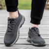 Men's Casual Lace-up Mesh Shoes Knit Lightweight Breathable Fashion Sneaker Fashionable Walking Shoes for Everyday Wear Grey view 2