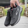 Men's Casual Lace-up Mesh Shoes Knit Lightweight Breathable Fashion Sneaker Fashionable Walking Shoes for Everyday Wear Grey view 4