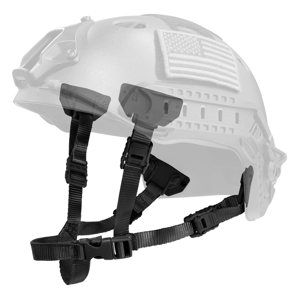 Yzpacc Tactical MK Helmet Chin Strap Adjustable Dial 4 Points Suspension System with Bolts and Screws for MK Fast MICH Bump Tactical Helmet Accessories