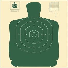 B-27 Standard Target (Green) Rifles Pistols Arrows Hunting Shooting Range Law Enforcement Training(24 x 45 Inch 50 Pack)
