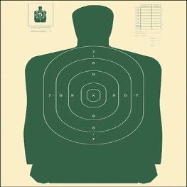 B-27 Standard Target (Green) Rifles Pistols Arrows Hunting Shooting Range Law Enforcement Training(24 x 45 Inch 50 Pack)