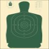 B-27 Standard Target (Green) Rifles Pistols Arrows Hunting Shooting Range Law Enforcement Training(24 x 45 Inch 50 Pack) view 1