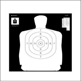 B-34 Reverse Qualification TargetRifles Pistols Arrows Hunting Shooting Range Law Enforcement Training(17.5 x 23 Inch 100 Pack)