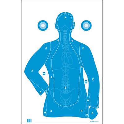 B-21E Qualification Target w/Vital Anatomy Rifles Pistols Arrows Hunting Shooting Range Law Enforcement Training(23 x 35 Inch 50 Pack)