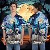 228CLOSET Men's Groom Bride Hawaiian Shirts - Skeletons Button Down Mens Hawaiian Shirts Set 63 Size 2XL view 2