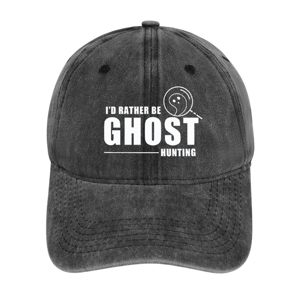 Anragon I'd Rather Be Ghost Hunting Hat Halloween Hat Adjustable Hats for Men Baseball Cap Trucker Hats Women Trendy Charcoal
