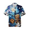 228CLOSET Men's Mummies Hawaiian Shirts - Halloween Skull Button Down Mens Hawaiian Shirts Set 63 Size M view 1