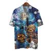 228CLOSET Men's Mummies Hawaiian Shirts - Halloween Skull Button Down Mens Hawaiian Shirts Set 63 Size M view 3