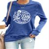 Have The Day You Deserve T-Shirt Womens Have The Day You Deserve T-Shirt Plus Size Have The Day You Deserve Tank Positive Letter Skull Graphic Shirt T Funny Crewneck Sweatshirt Pullover Plus Size XL view 1
