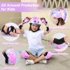 Unicorn Catcher Kids Helmet and Knee Pads Set, Adjustable for Girls Ages 3-8 view 2