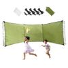 Ckuakiwu Windscreen Privacy Wind Blocker,Wind Breaker Beach Garden Windbreak for Camping 98.43X27.56 in Caravan Sun Screen Shelter Tall Wind Break with Gound Pegs, Rope and Storage Bag No Poles view 1
