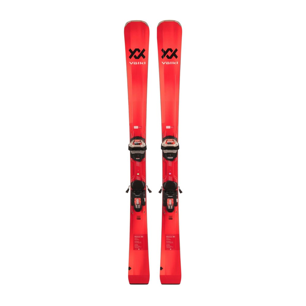 Volkl Deacon 80 Skis w/Lowride XL 13 GW Black/Fluorescent Red Bindings 2024 167