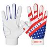 Dot Stitch Batting Gloves Softball Batting Gloves American Flag Baseball Gloves Men USA Flag Baseball for Youth Adult & Unisex (American, Youth Large) view 2