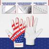 Dot Stitch Batting Gloves Softball Batting Gloves American Flag Baseball Gloves Men USA Flag Baseball for Youth Adult & Unisex (American, Youth Large) view 4