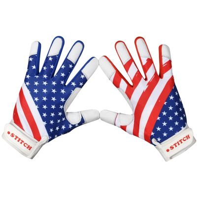 Dot Stitch USA Flag Baseball Batting Gloves & Softball Glove American Flag Batting Gloves Youth Kids Baseball Batting Glove Youth Men Adult & Unisex