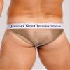 AGJGFM Men's Satin Glossy Silk Smooth Shorts Oily Shiny Solid Briefs Mini Bikini Bottoms Underwear Coffee view 4